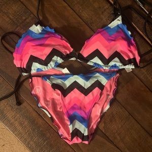 Pink swim suit Small